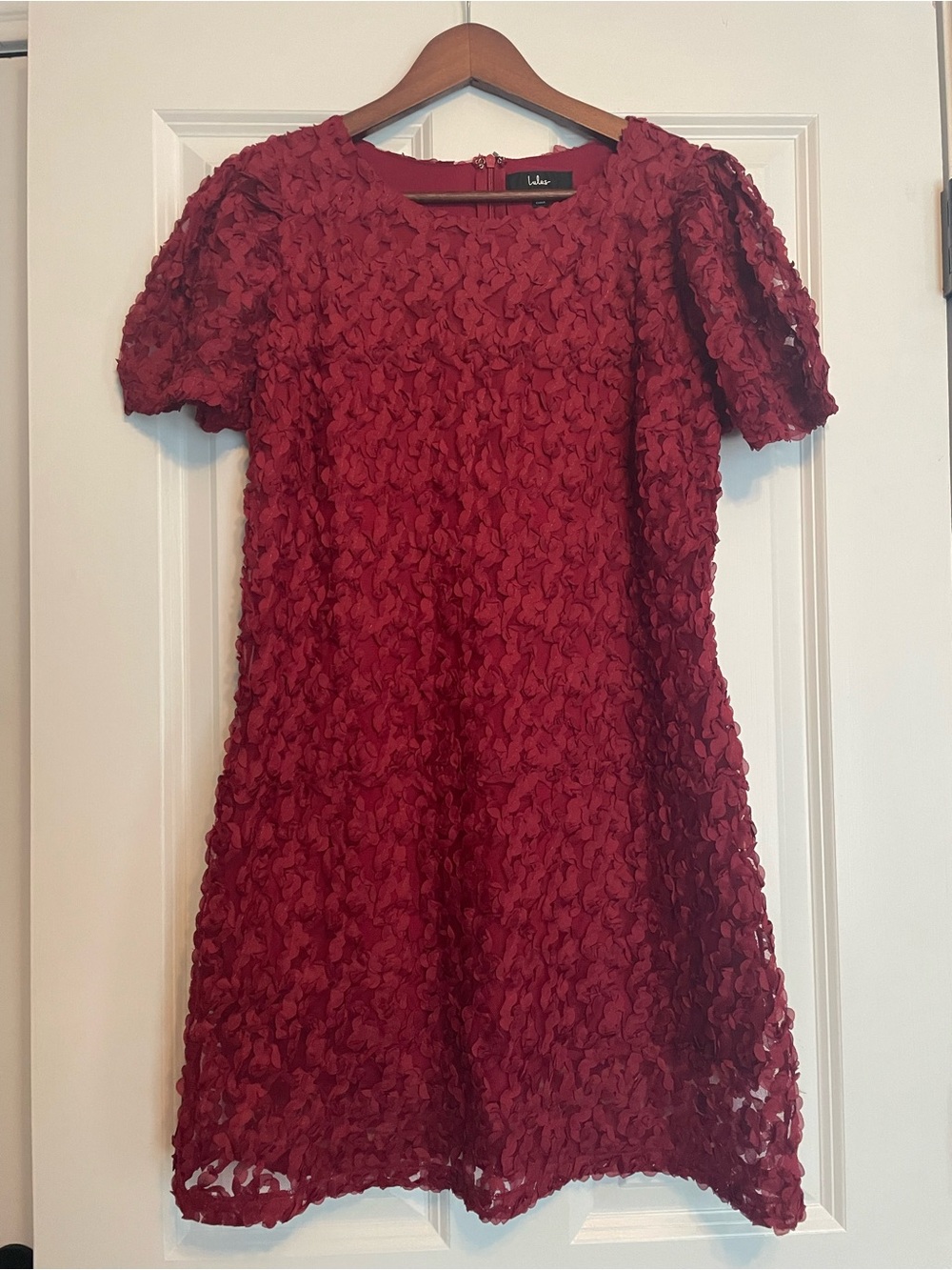 Lulu's Burgundy Red Textured Mini Dress